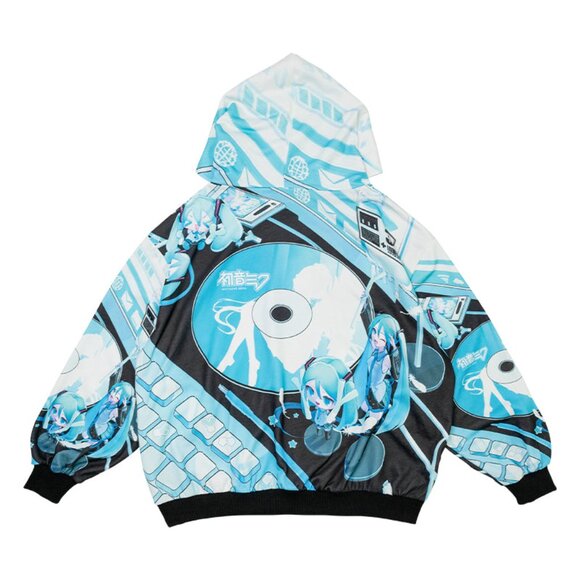 ACDC RAG - Hatsune Miku Forever Black Mint Oversized Hoodie - Picture 9 of 9